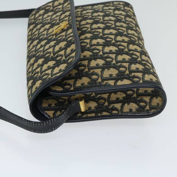 Christian Dior Trotter Canvas Shoulder Bag Navy Auth 69408 - Picture 3 of 16